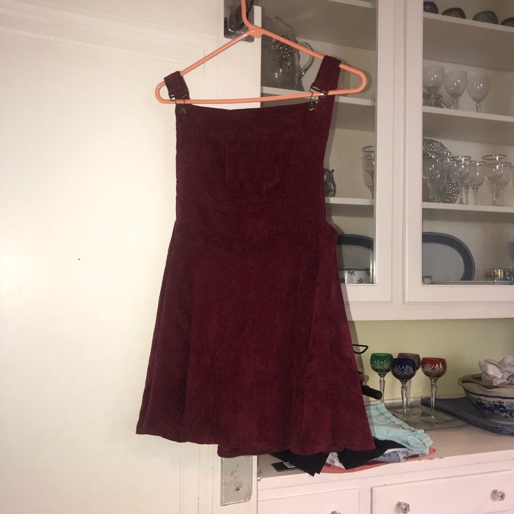 Red Overall Dress